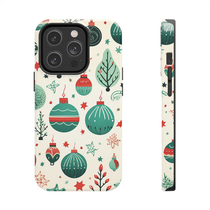 Vintage Christmas Ornaments Pattern – iPhone Series Case