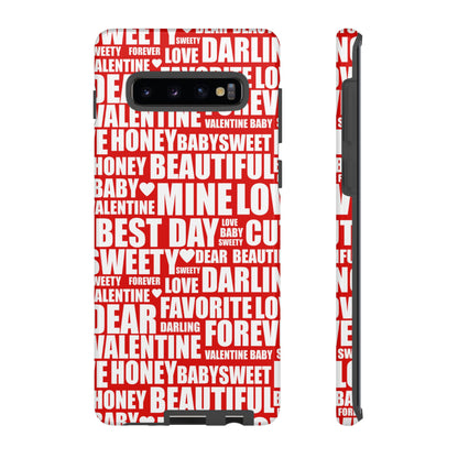 Valentine's Love Typography Samsung Galaxy Case