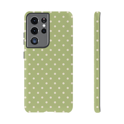 Sage Green Polka Dots – Samsung Galaxy Case