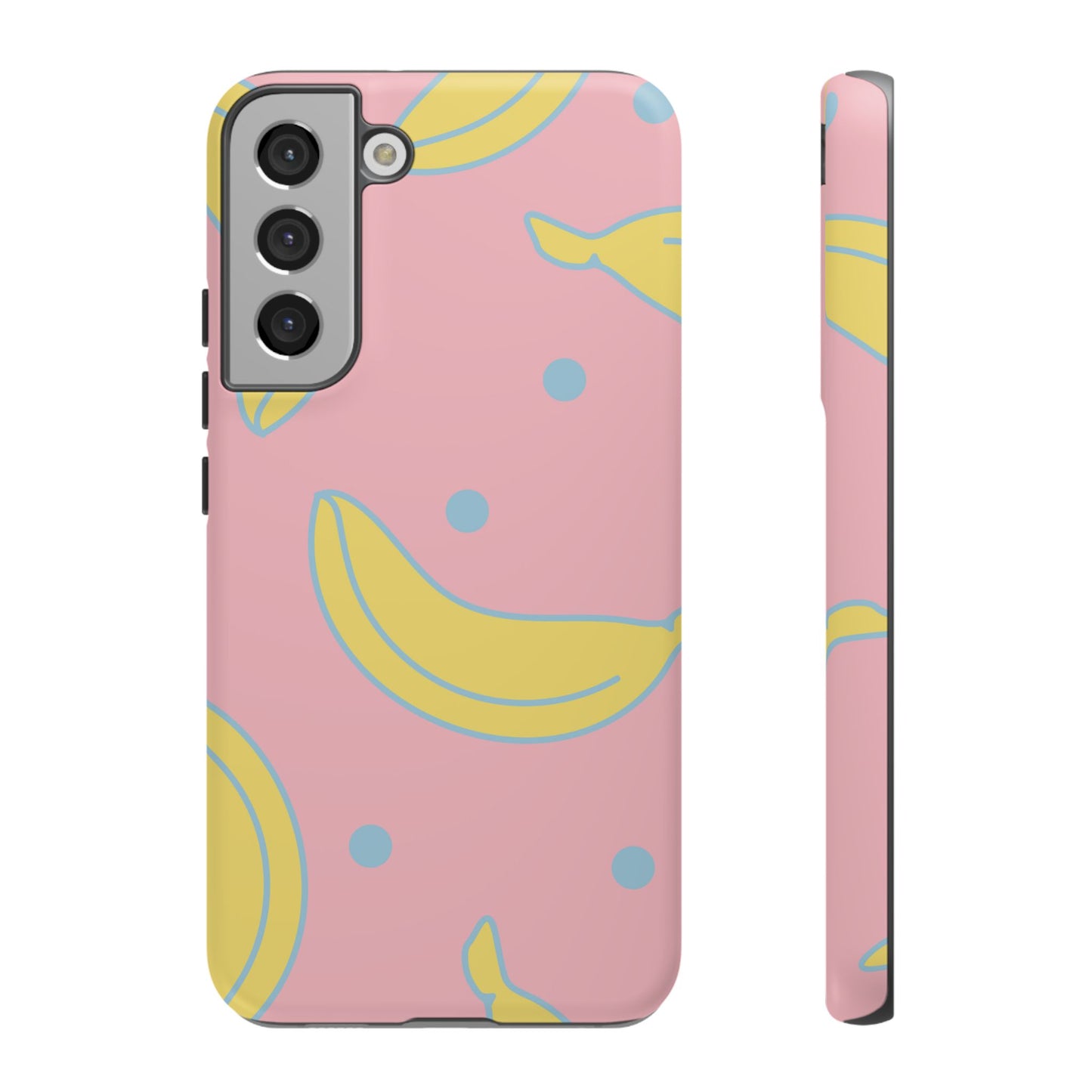 Pink Banana Pop Samsung Galaxy Case – Cute Pastel Design with Fun Retro Vibe