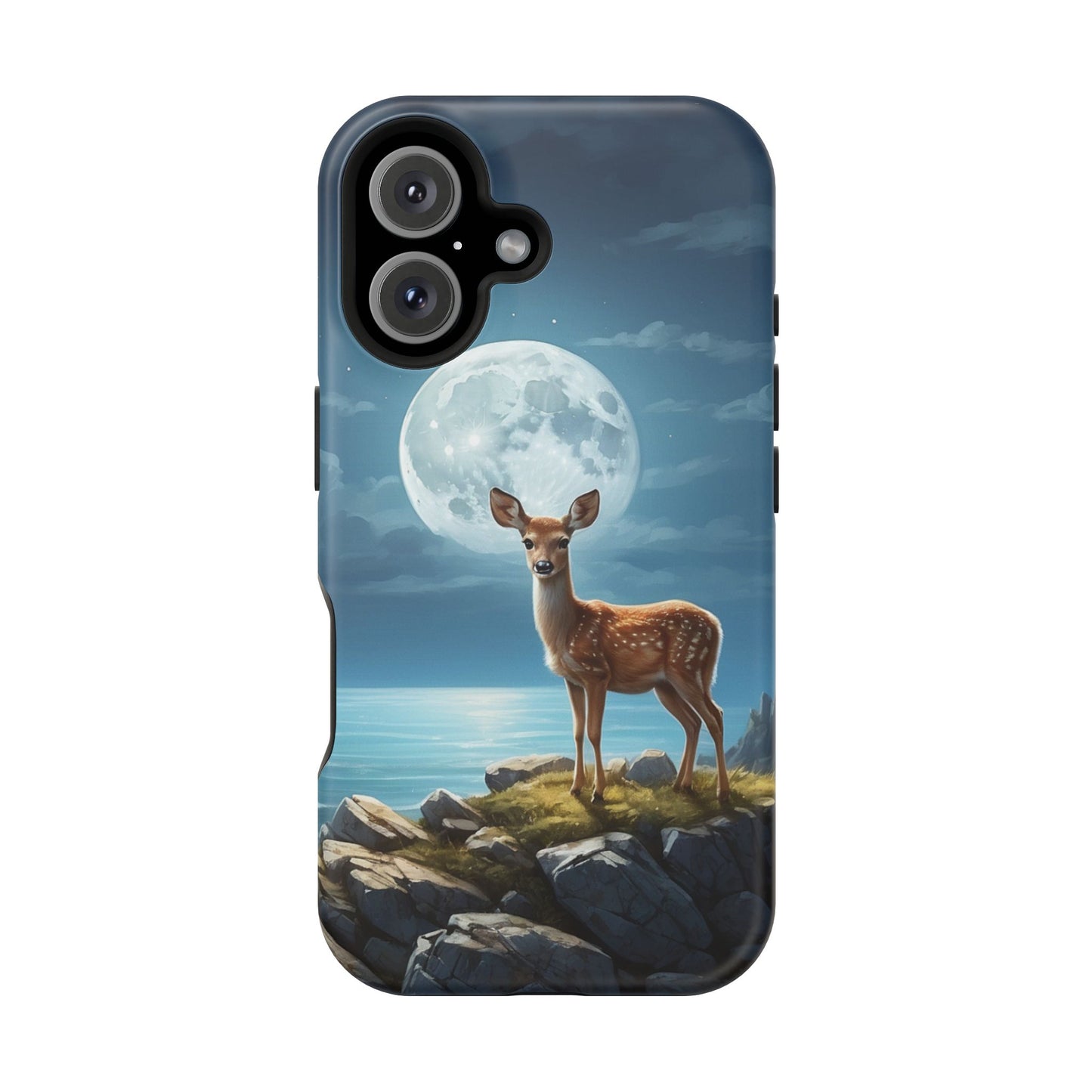 Enchanted Fawn Under the Moonlit Sky MagSafe iPhone Case