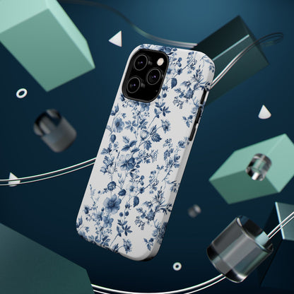 Enchanted Garden Blue Toile iPhone Case