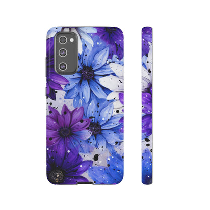 Vibrant Purple & Blue Floral Splash - Samsung Galaxy Series Case