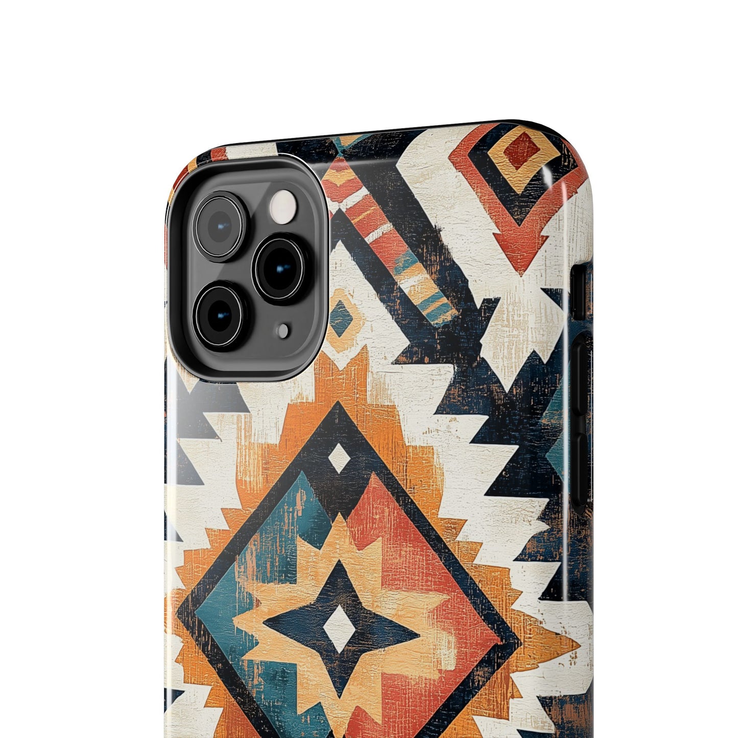 Vintage Southwestern Diamond Tough iPhone Case – Rustic Tribal Design, Dual - Layer Protection - BOGO Cases