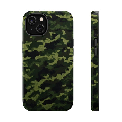 Dark Green Camouflage – MagSafe iPhone Case, Slim and Drop-Resistant