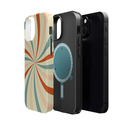 Retro Swirl MagSafe iPhone Case – Durable, Vintage-Inspired Design with Dual-Layer Protection