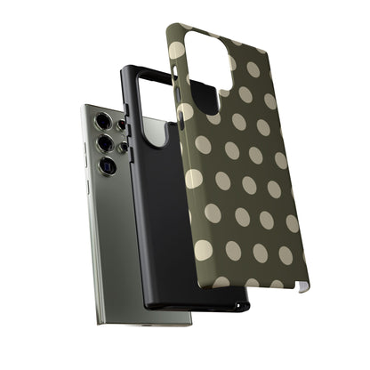 Vintage Green & Cream Polka Dots – Samsung Galaxy Case