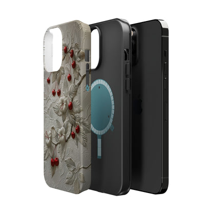 Unleash Your Inner Goddess With Our Athenian Elegance Cherry Marble Phone Case | A Blend of Classic Art and Modern Tech | Cute Cherries | Stone