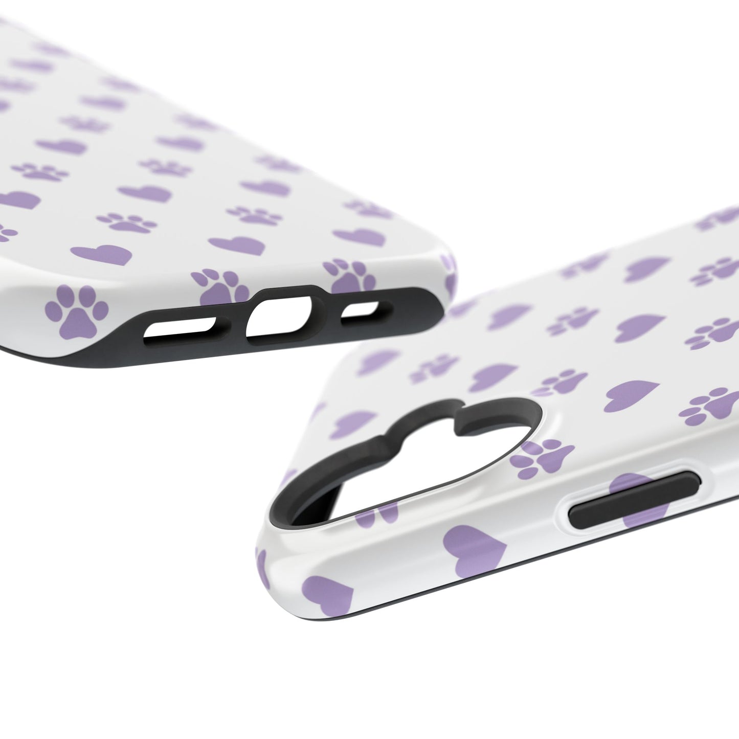 Paw Prints & Hearts – MagSafe iPhone Case with Adorable Pet-Lover Design