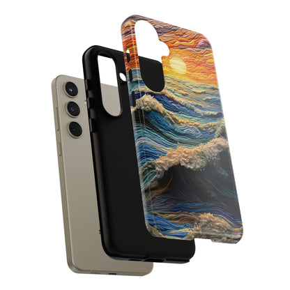 Textured Ocean Sunset Waves – Samsung Galaxy Series Case