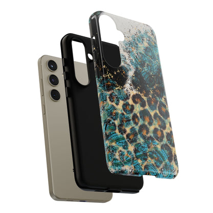 Turquoise Paisley Cowhide Leopard - Samsung Galaxy Series Case