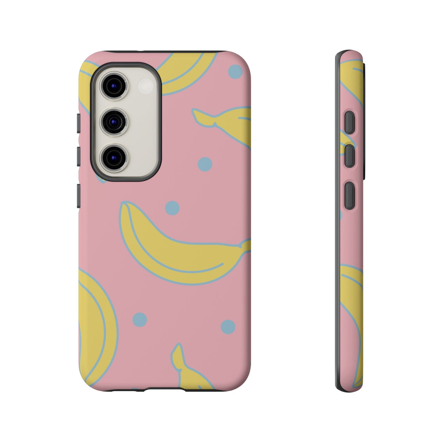 Pink Banana Pop Samsung Galaxy Case – Cute Pastel Design with Fun Retro Vibe