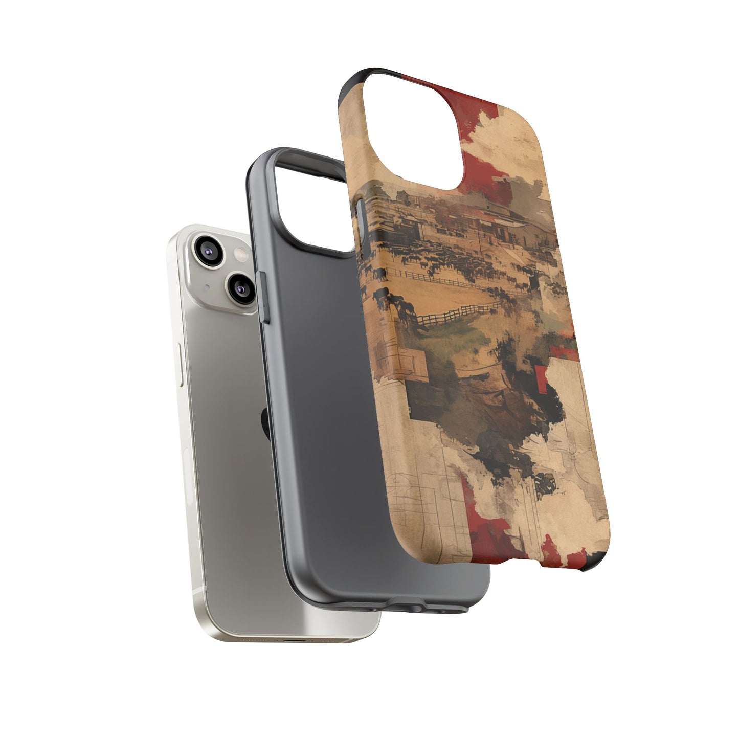 Vintage Abstract iPhone Case - Rustic Art Protective Cover