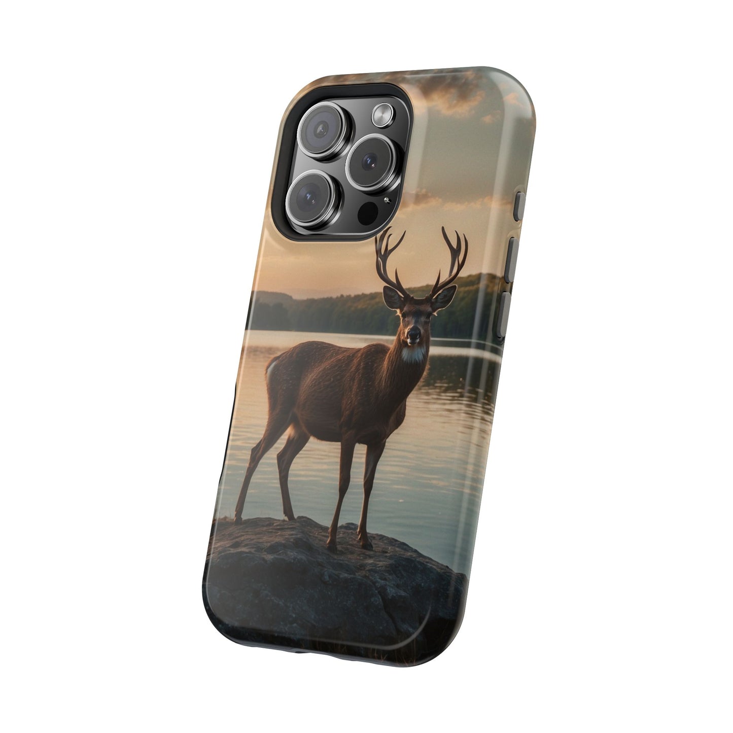 Majestic Stag at Sunset – MagSafe iPhone Case