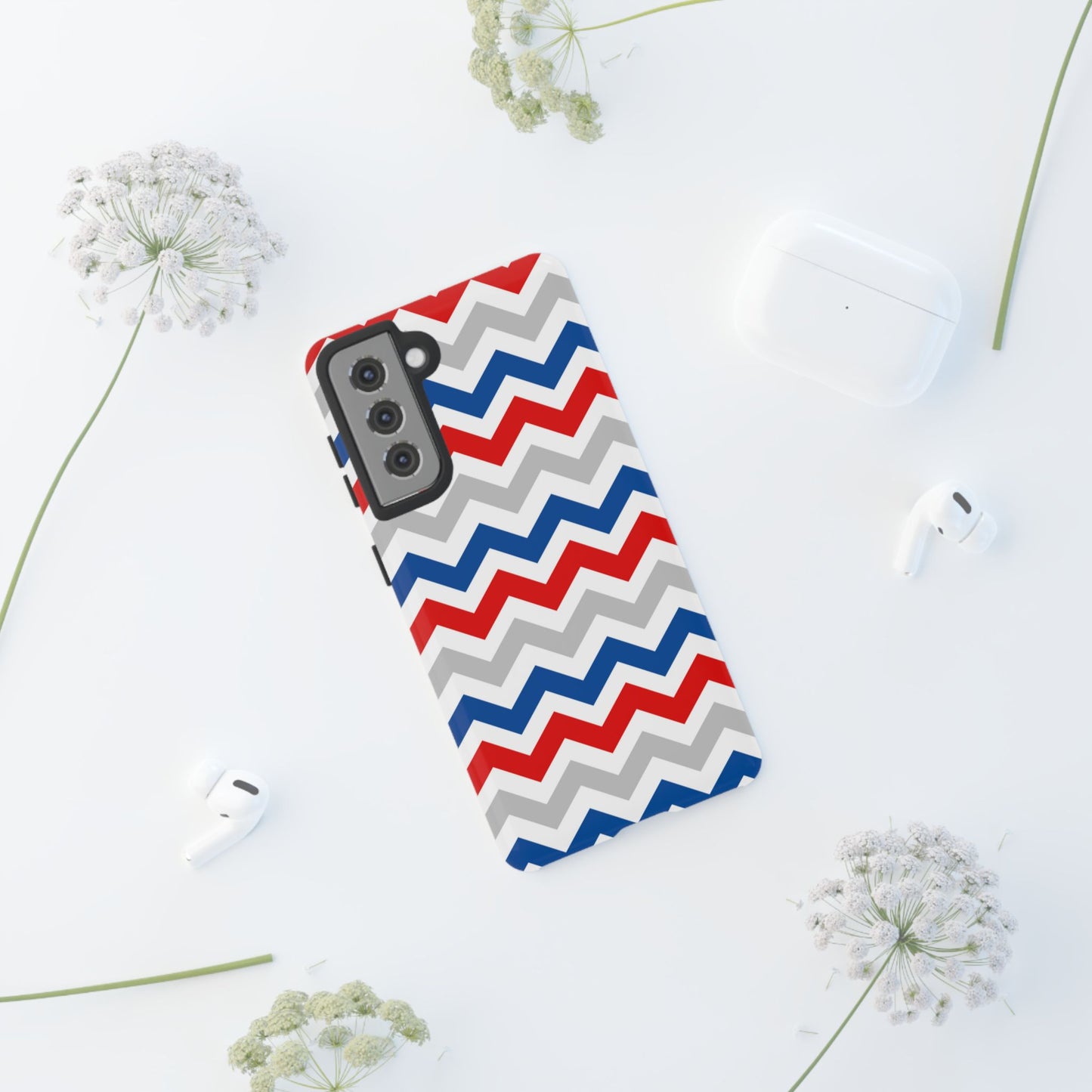 Patriotic Red, White & Blue Chevron – Bold Geometric Samsung Galaxy Case