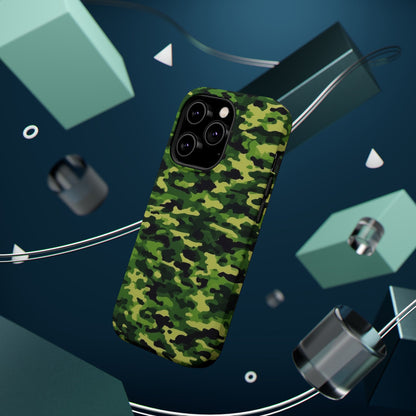 Green Woodland Camouflage – MagSafe iPhone Case, Slim and Shockproof