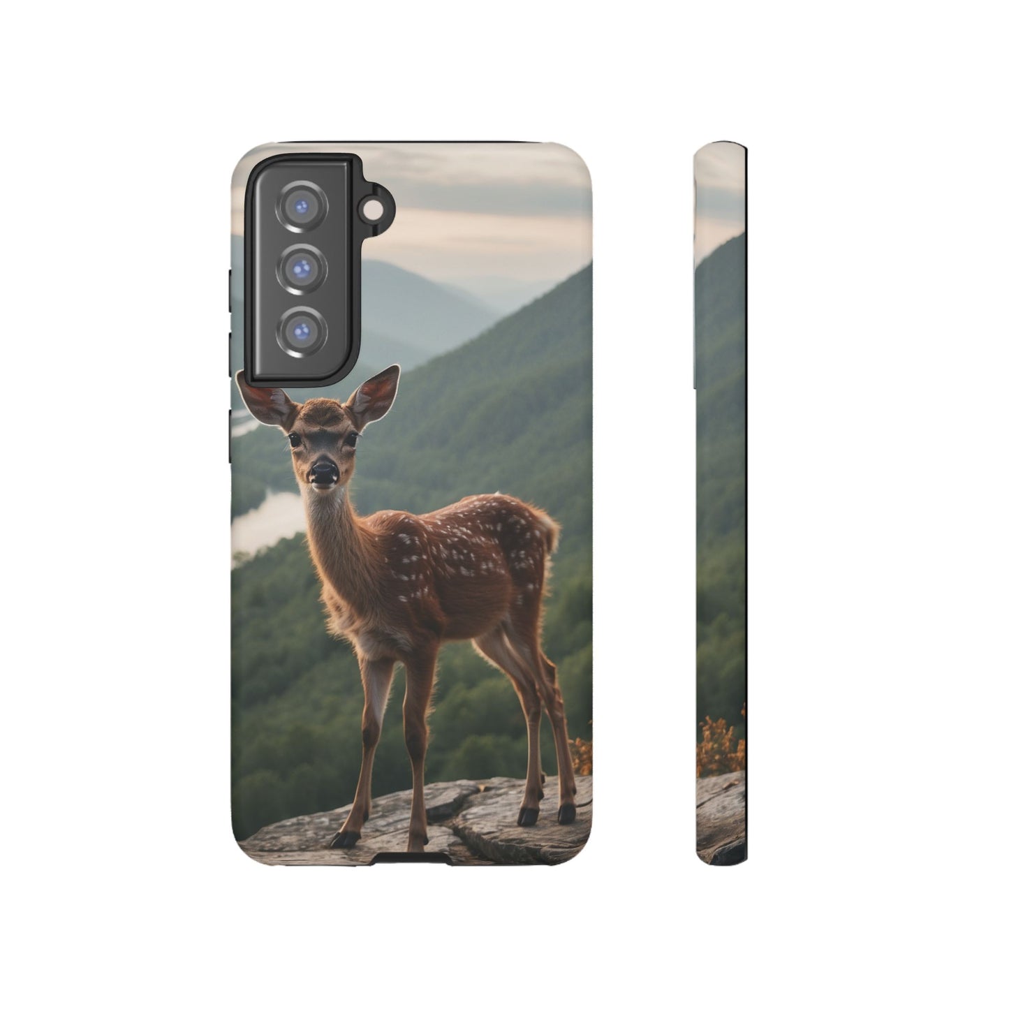 Majestic Fawn Overlooking Mountain Vista Samsung Galaxy Case