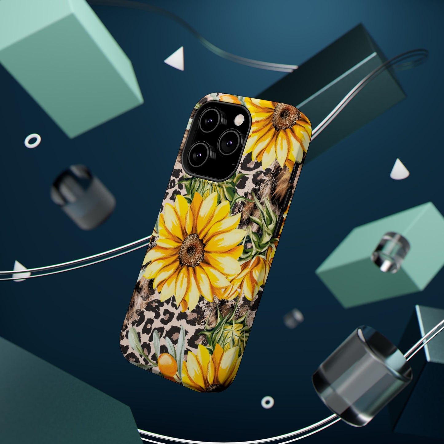 Leopard Sunflower Chic - MagSafe  iPhone Series Case