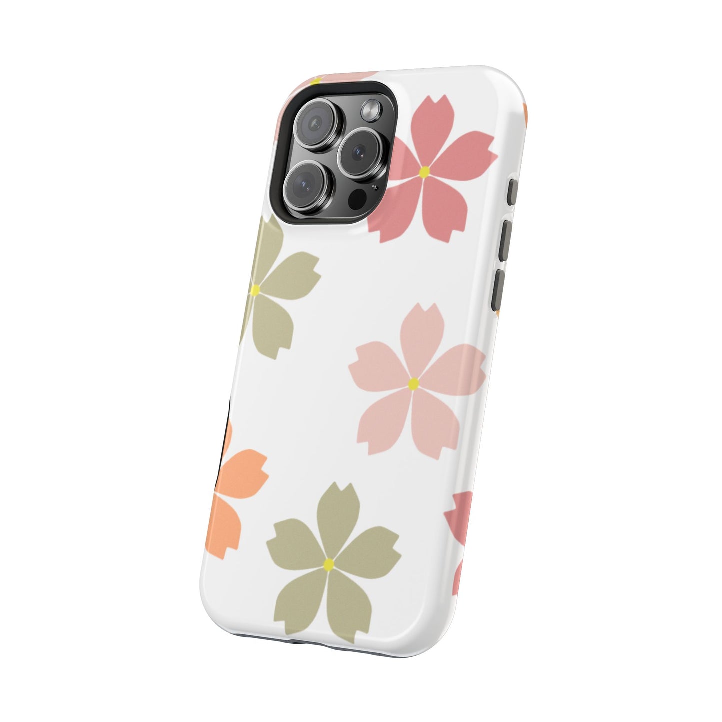 Pastel Sakura Blossom Tough MagSafe iPhone Case – Durable Design with Soft Matte Finish