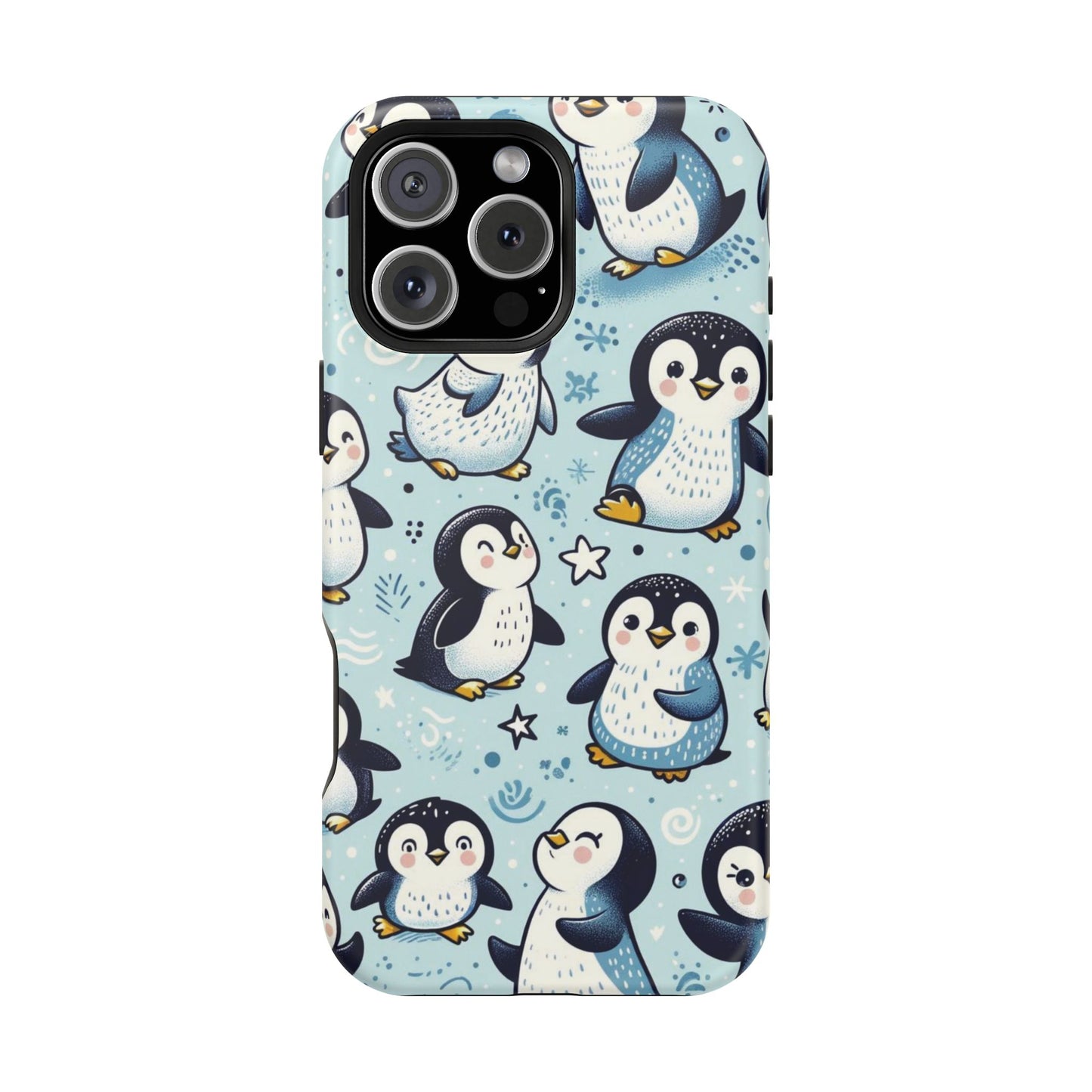 Cute Penguin Parade iPhone Case