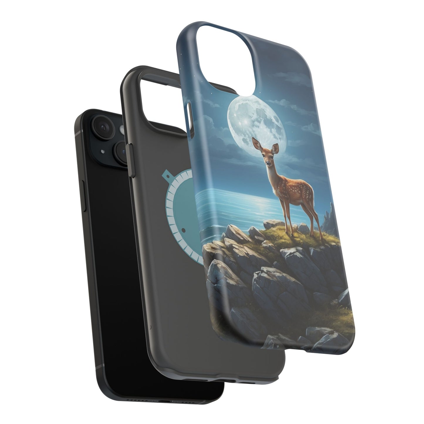 Enchanted Fawn Under the Moonlit Sky MagSafe iPhone Case