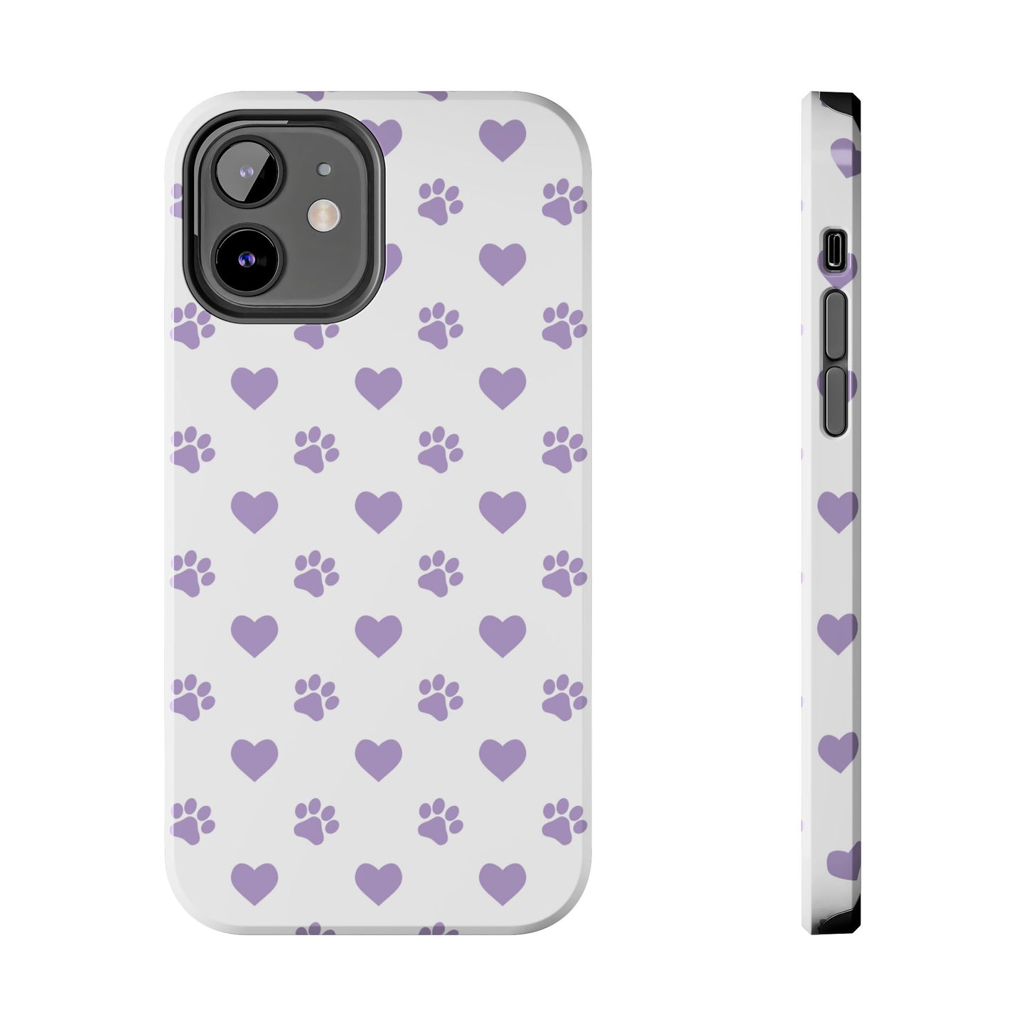 Paw Prints & Hearts – Cute and Durable iPhone Case for Animal Lovers