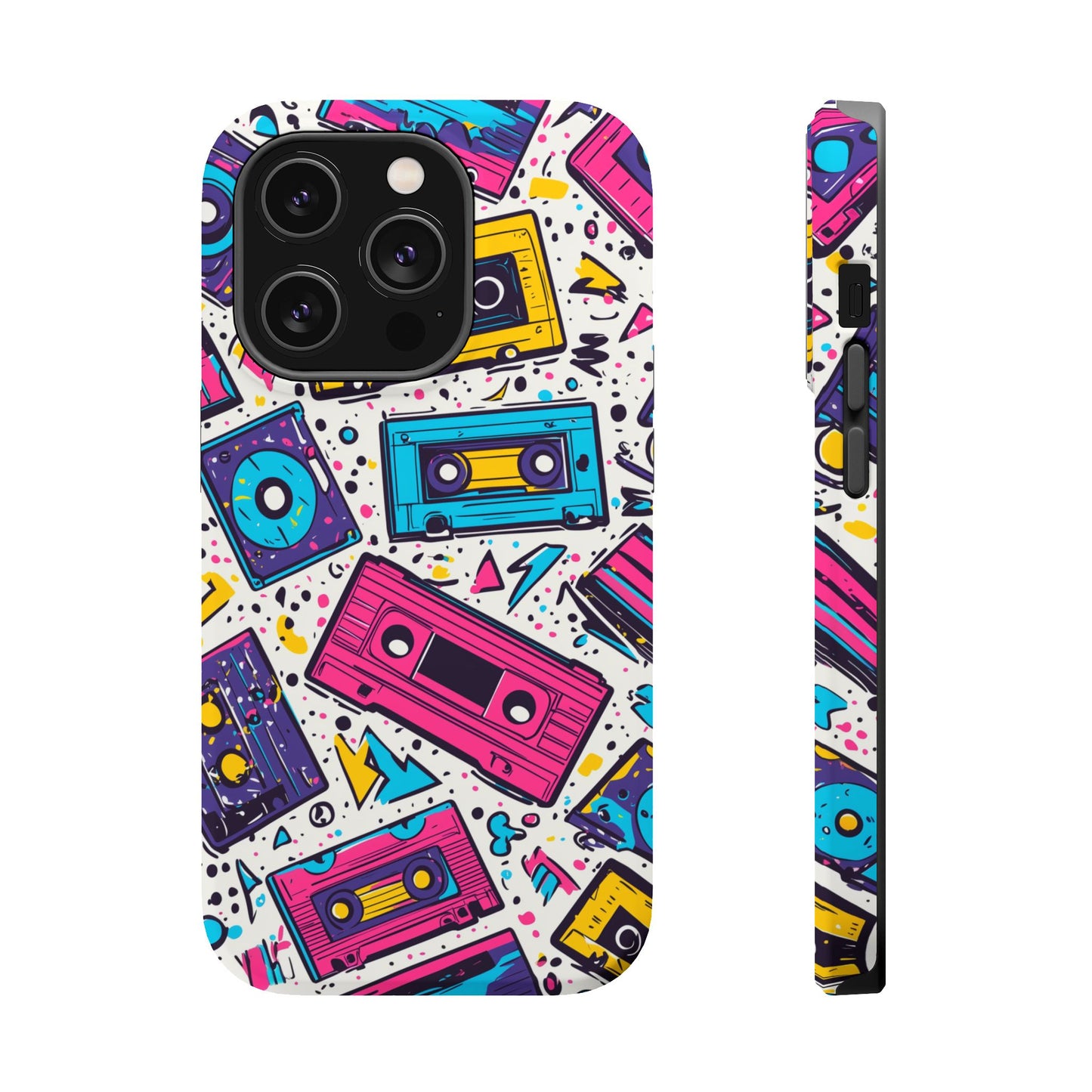 Retro Cassette Vibes Tough MagSafe iPhone Case – Bold 80s Tape Design, Shockproof Protection