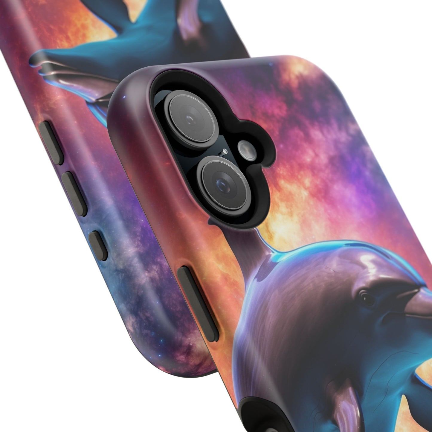 Cosmic Dolphin Galaxy Art - MagSafe-Compatible Case