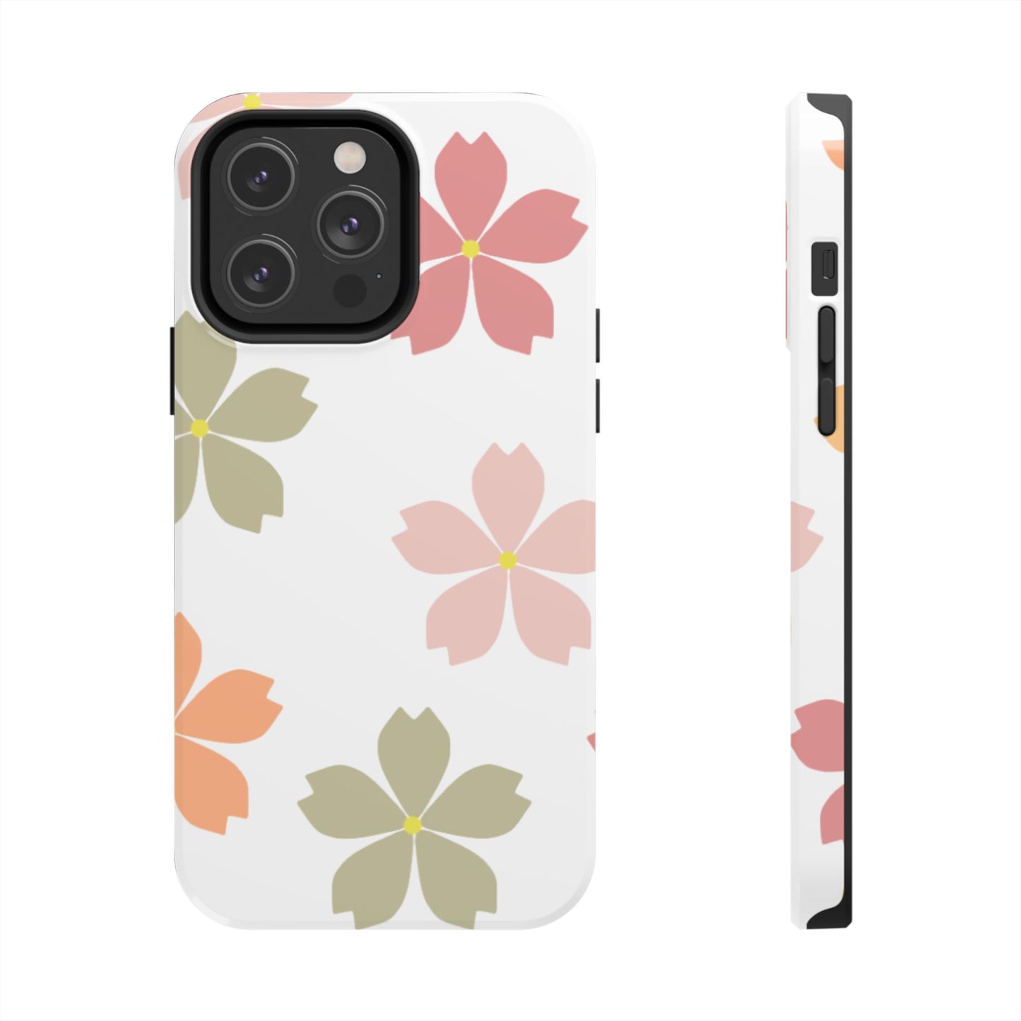 Pastel Sakura Blossom Tough iPhone Case – Durable Design with Soft Matte Finish