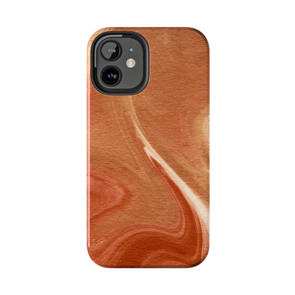 Earthy Terracotta Swirl MagSafe iPhone Case – Elegant Design with Magnetic Precision