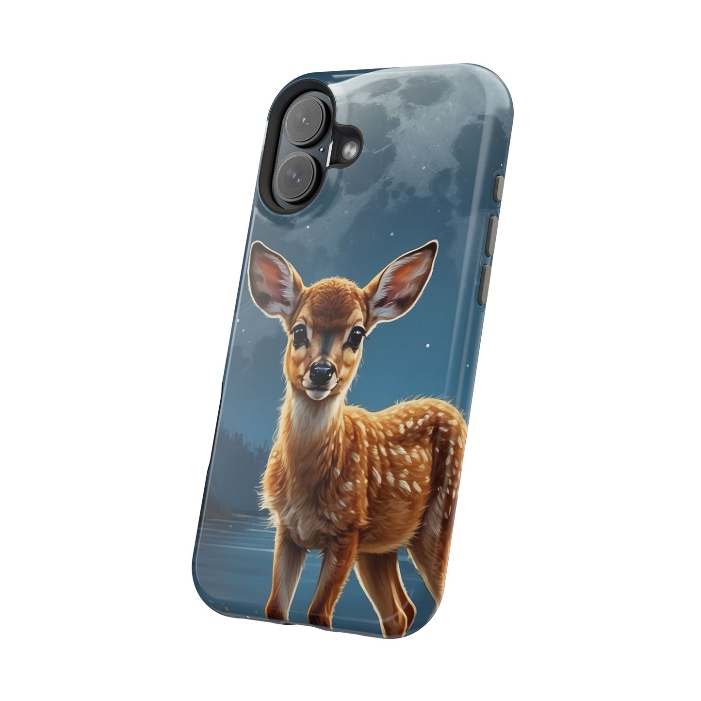 MagSafe-Compatible iPhone Case – Enchanted Fawn Under the Moonlit Sky