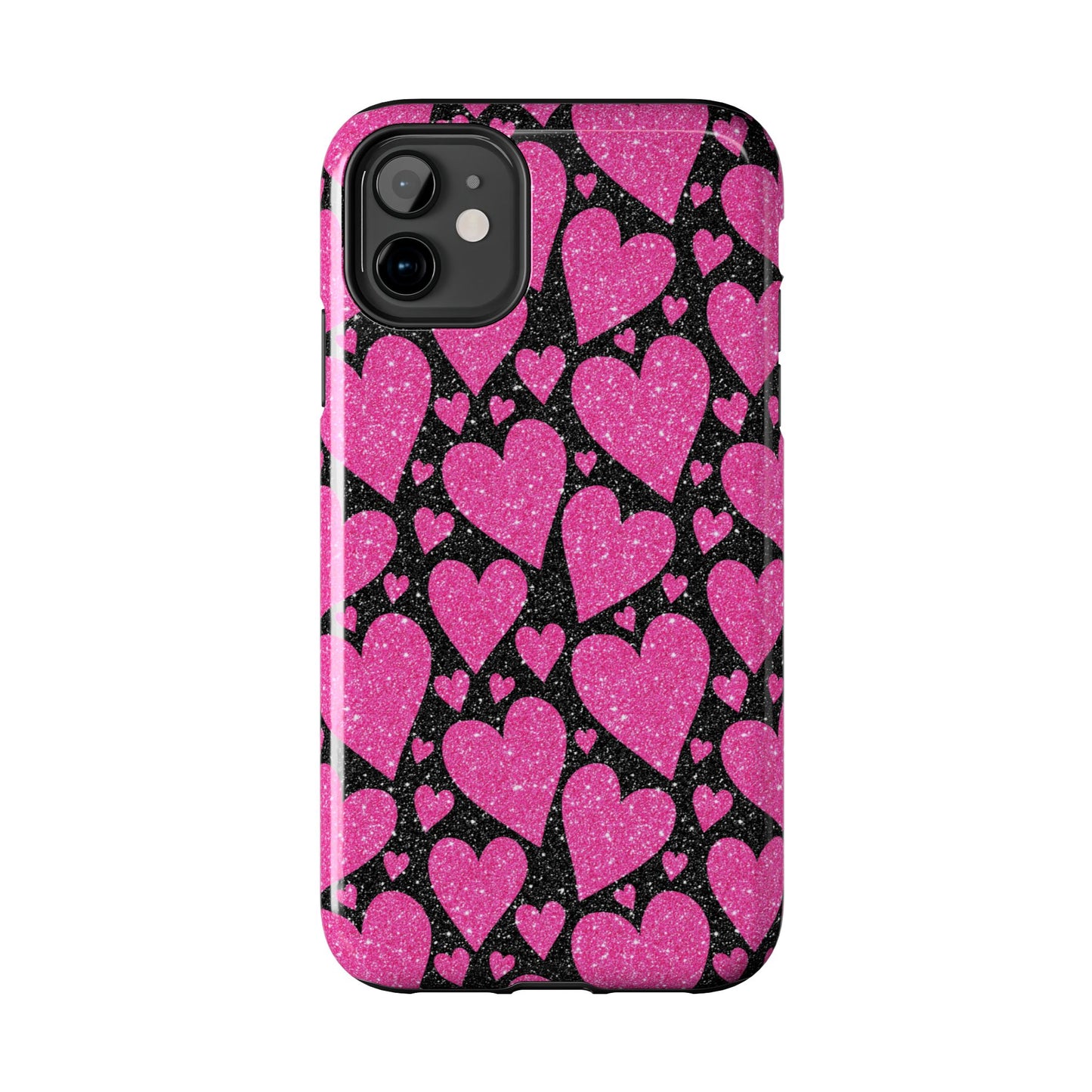 Glitter Hearts iPhone Case