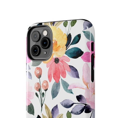 Blossoming Beauty – iPhone Series Case with Vibrant Watercolor Flowers