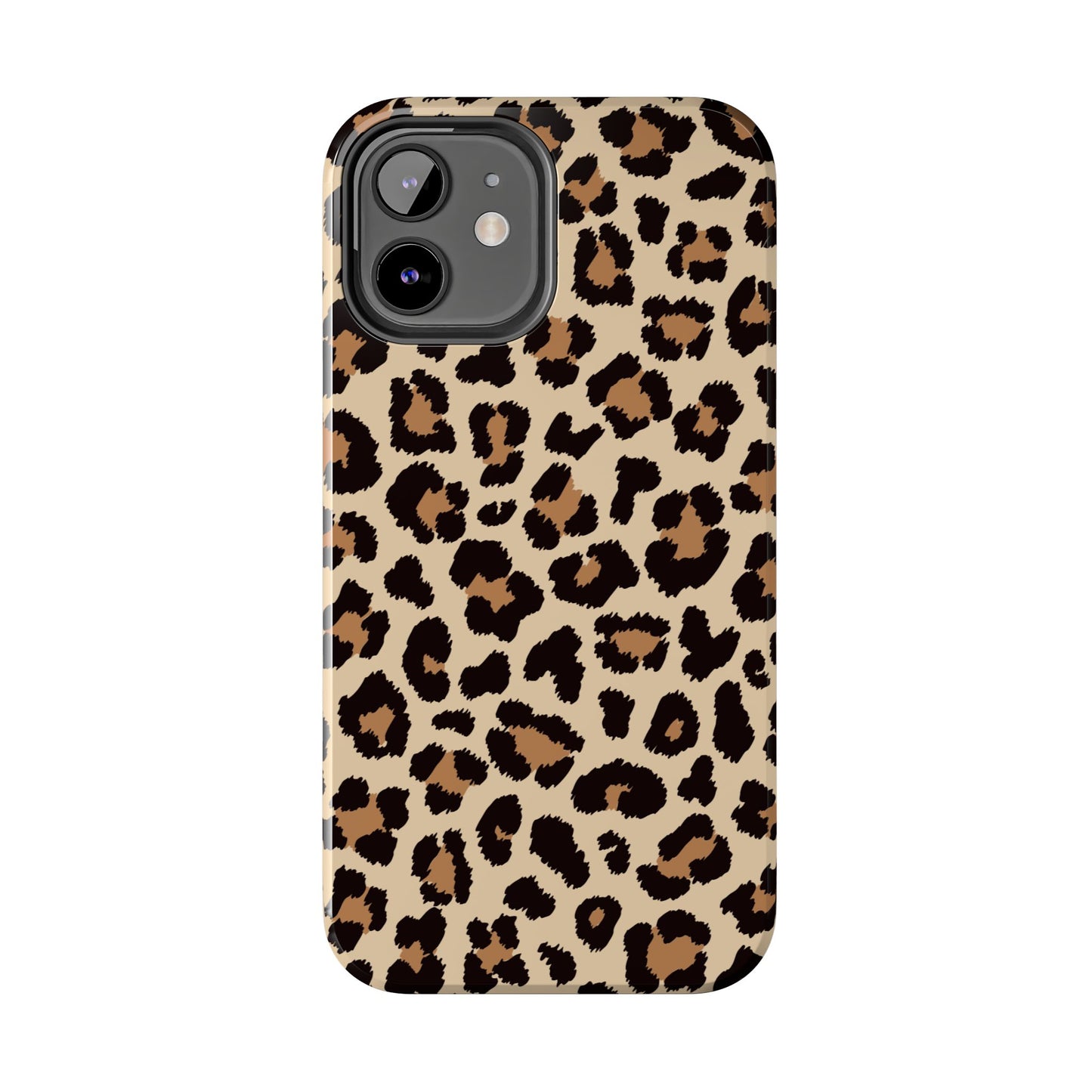 Wild Leopard Print Tough iPhone Case – Bold Animal Pattern Design with Dual-Layer Protection