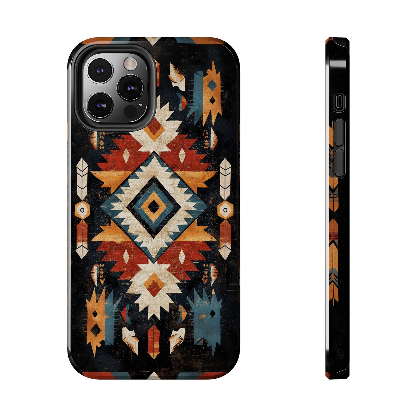 Southwestern Arrow & Diamond Tough iPhone Case – Bold Tribal Design, Dual - Layer Protection - BOGO Cases