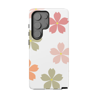 Pastel Sakura Blossom Tough Samsung Galaxy Case – Durable Design with Soft Matte Finish