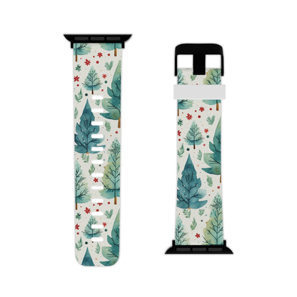 Watercolor Winter Forest  Apple Watch Band