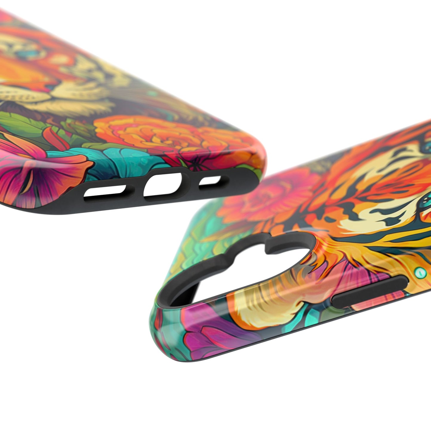 Fierce Rainbow Tiger Art - MagSafe iPhone Case