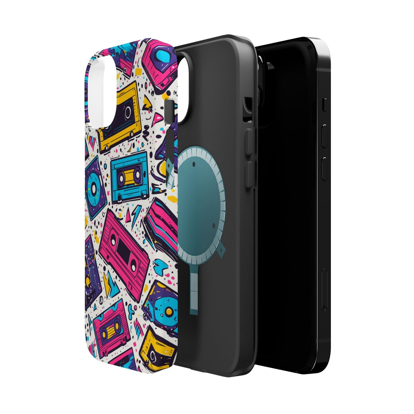 Retro Cassette Vibes Tough MagSafe iPhone Case – Bold 80s Tape Design, Shockproof Protection