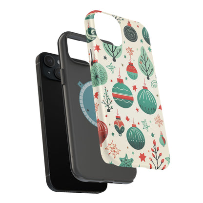 Vintage Christmas Ornaments Pattern – MagSafe iPhone Series Case