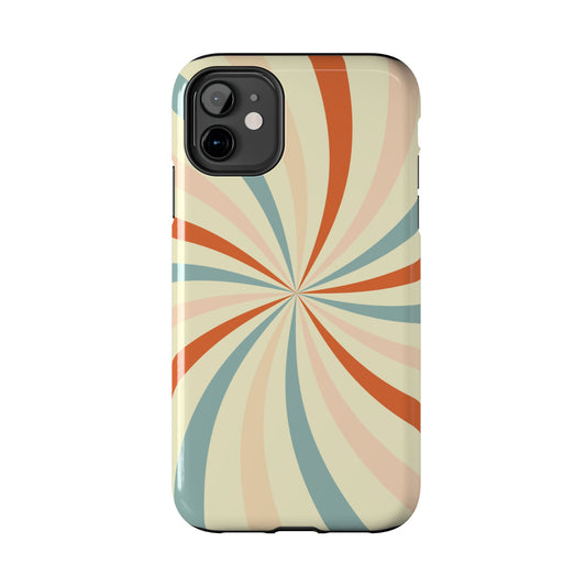 Retro Swirl iPhone Case – Durable, Vintage-Inspired Design with Dual-Layer Protection