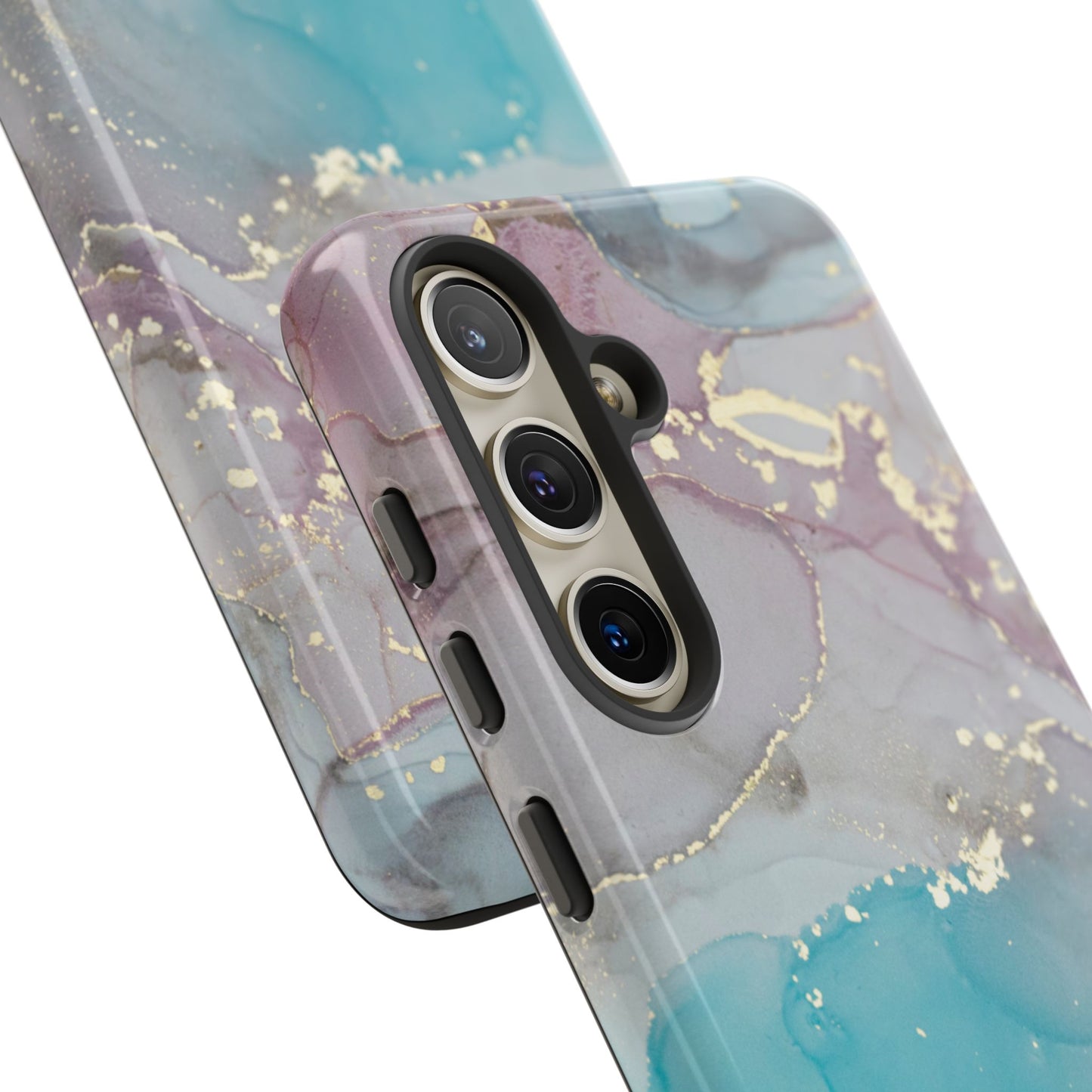 Sky Blue & Purple Marble Wave – Samsung Galaxy Case with Elegant Swirl Design