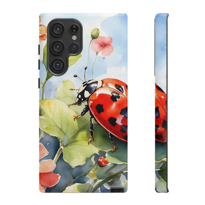 Watercolor Ladybug & Poppy Fields - Samsung Galaxy Case