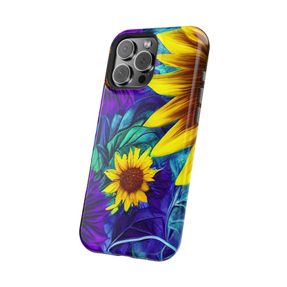 Purple & Gold Sunflower Dream - MagSafe iPhone Series Case