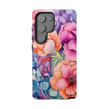 Bright Watercolor Floral Splash iPhone Series Case – Bold Artistic Design