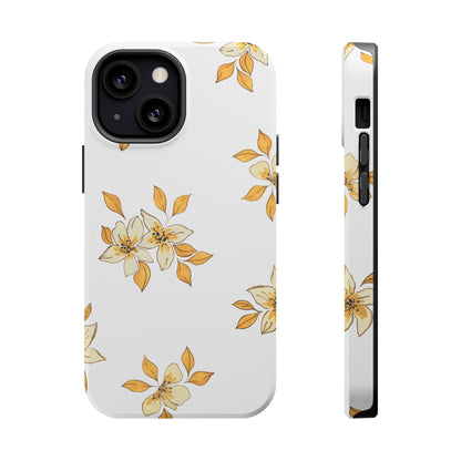 Delicate Yellow Blossom MagSafe iPhone Case – Minimalist Floral Design with Matte Finish