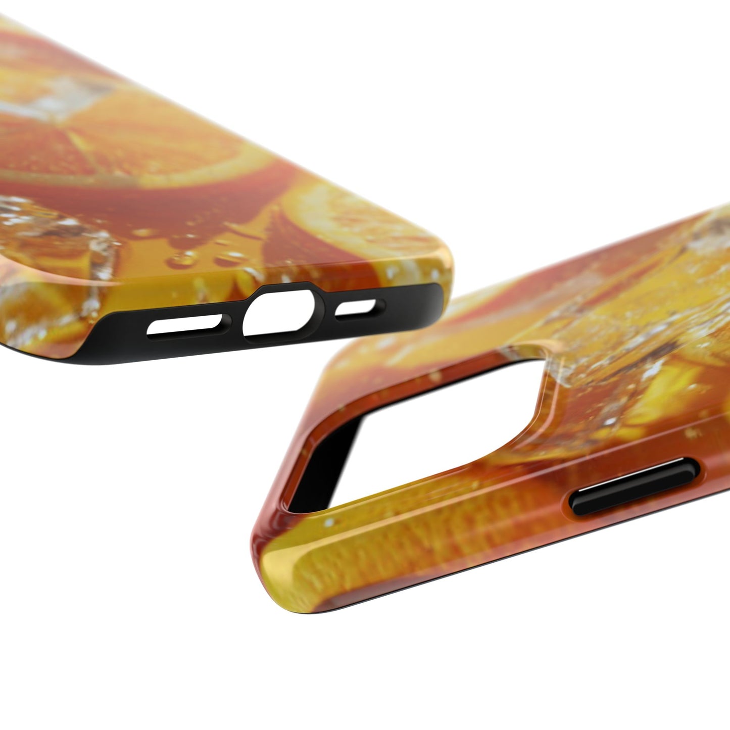 Citrus Orange Splash iPhone Case – Dual-Layer Tough Protection, Vibrant Summer Design