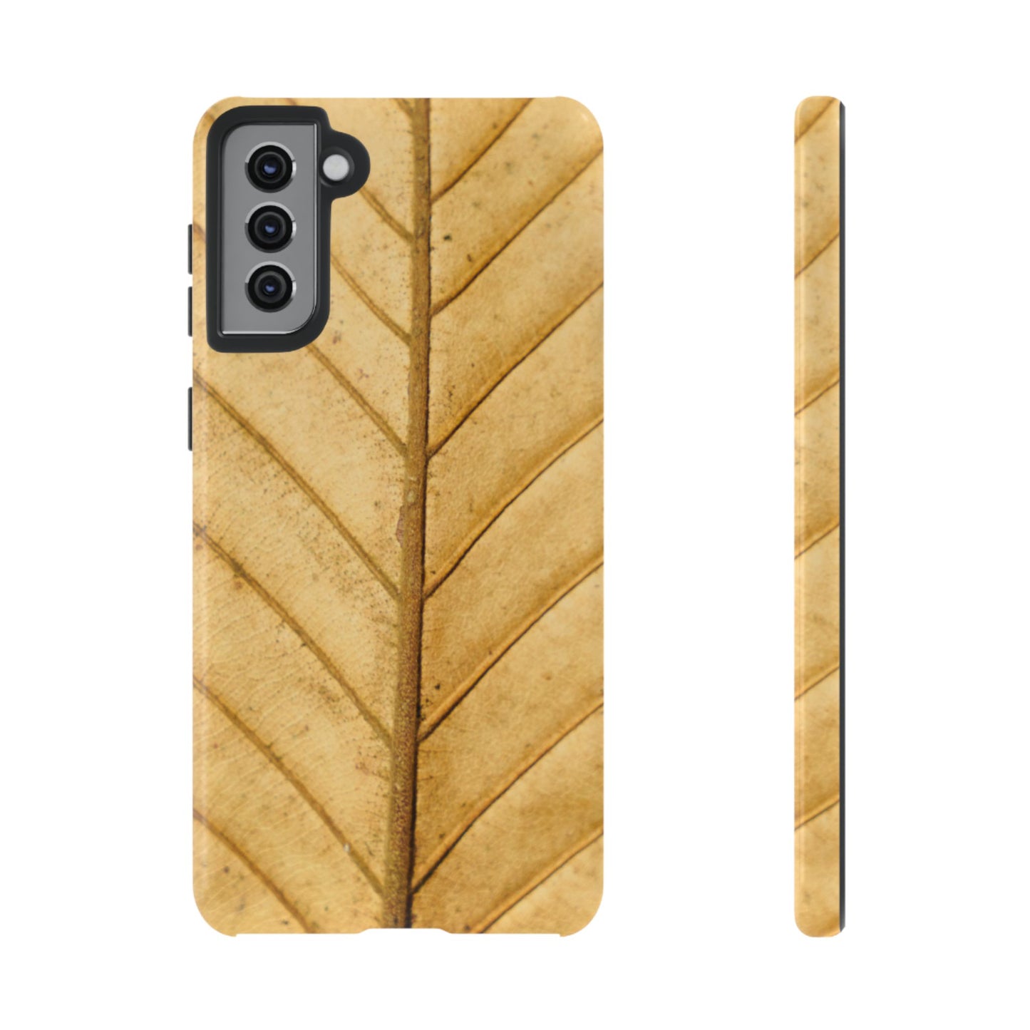 Golden Leaf Texture Samsung Galaxy Case – Minimal Nature