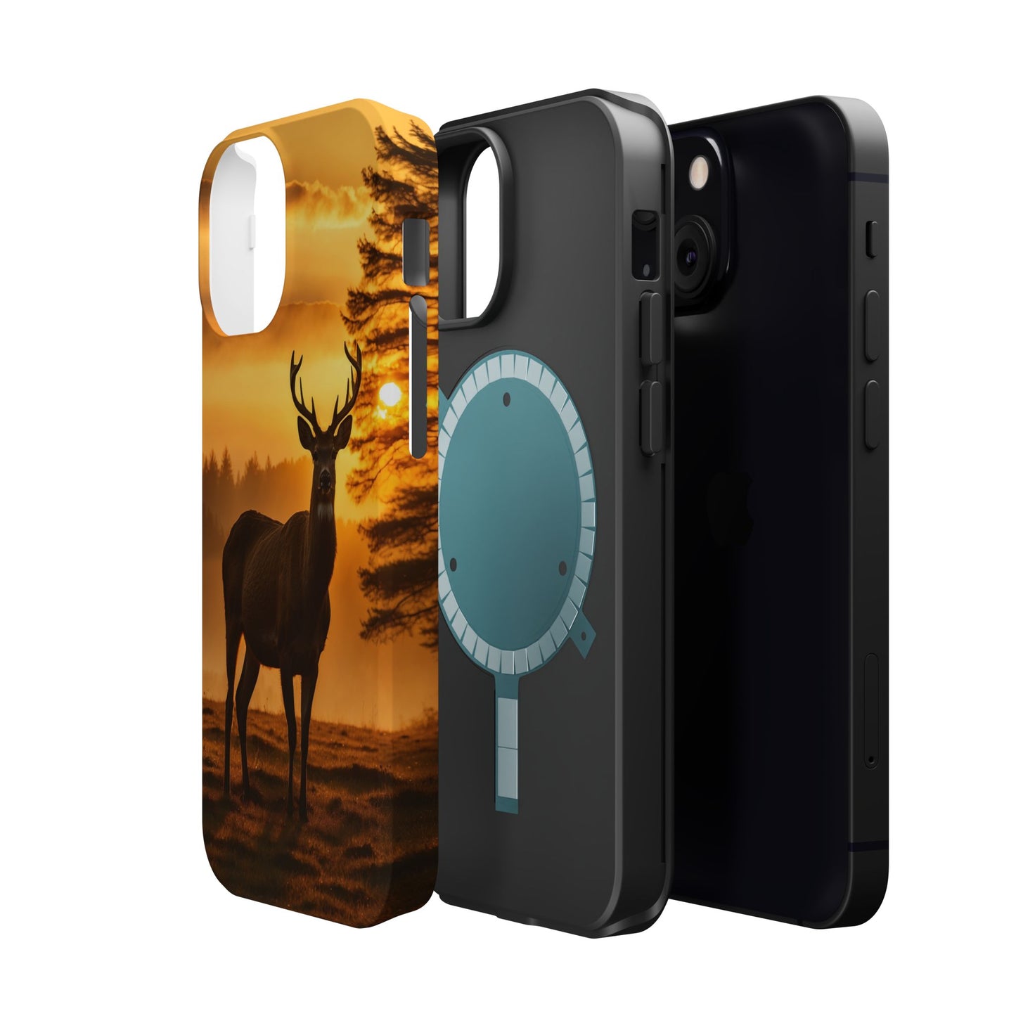 Sunset Majesty: Regal Stag – MagSafe iPhone Case