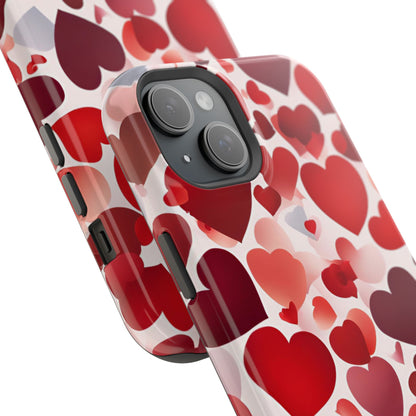 MagSafe Case: Romantic Red Heart Gradient Case